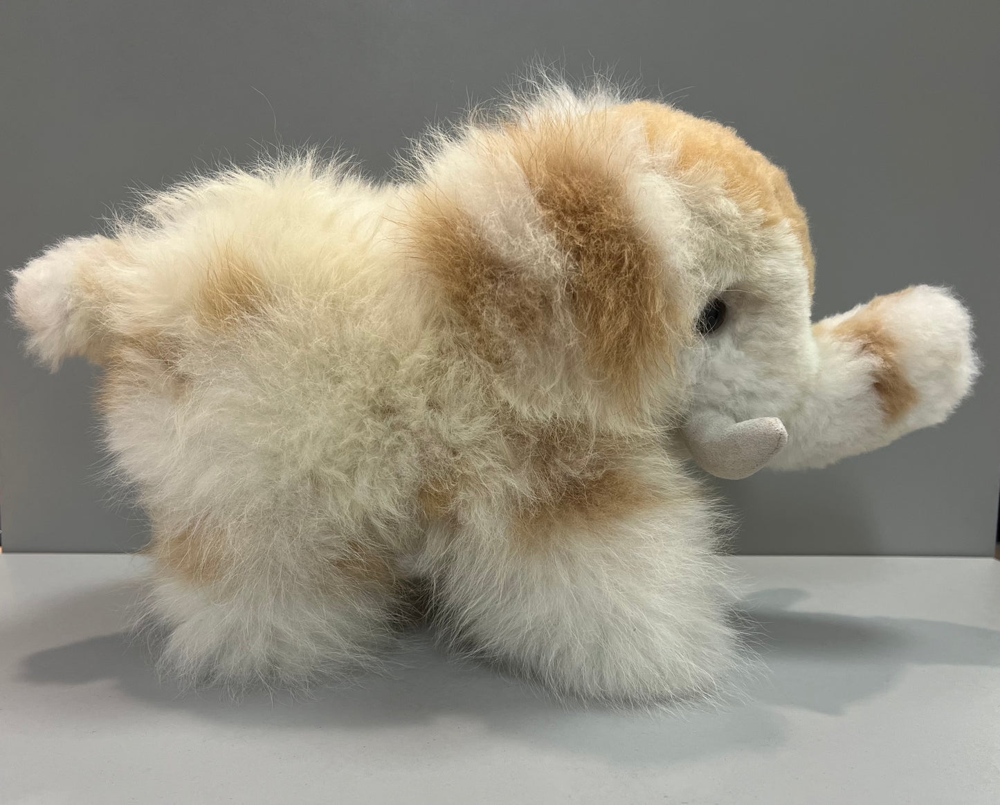 Natural -Alpaca Wool Elephant