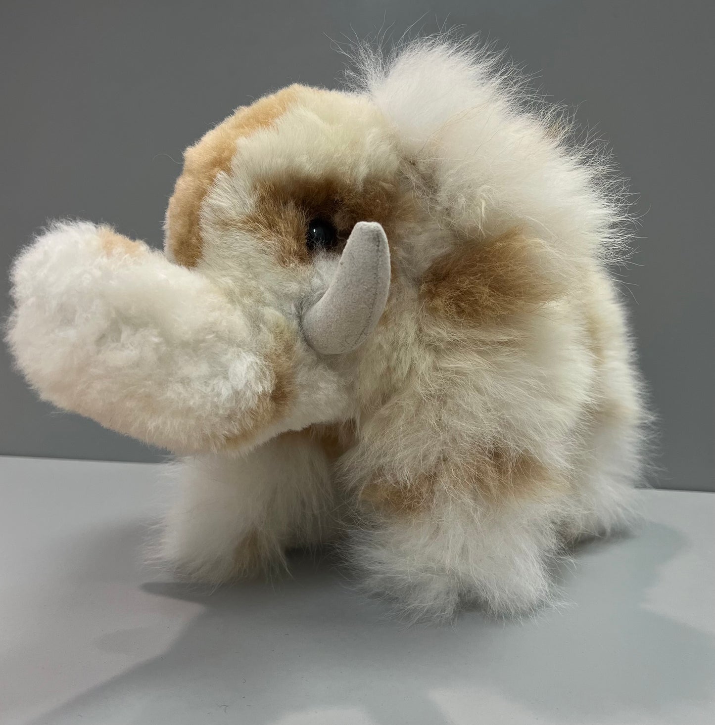 Natural -Alpaca Wool Elephant